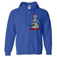 I Want You To Bring Me More Beer 4th Of July Uncle Sam Skull Cute Gift Full Zip Hoodie