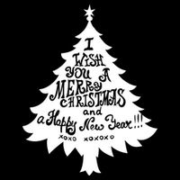 I Wish You A Merry Christmas And A Happy New Year Drawstring Bag