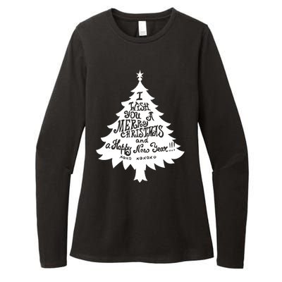 I Wish You A Merry Christmas And A Happy New Year Womens CVC Long Sleeve Shirt