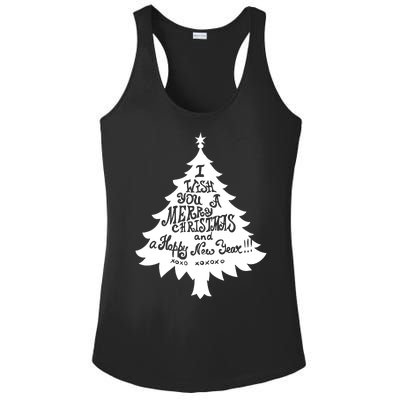 I Wish You A Merry Christmas And A Happy New Year Ladies PosiCharge Competitor Racerback Tank