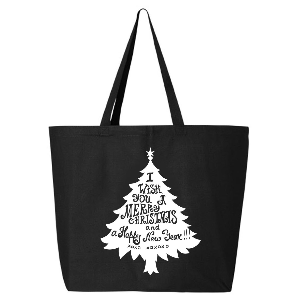I Wish You A Merry Christmas And A Happy New Year 25L Jumbo Tote