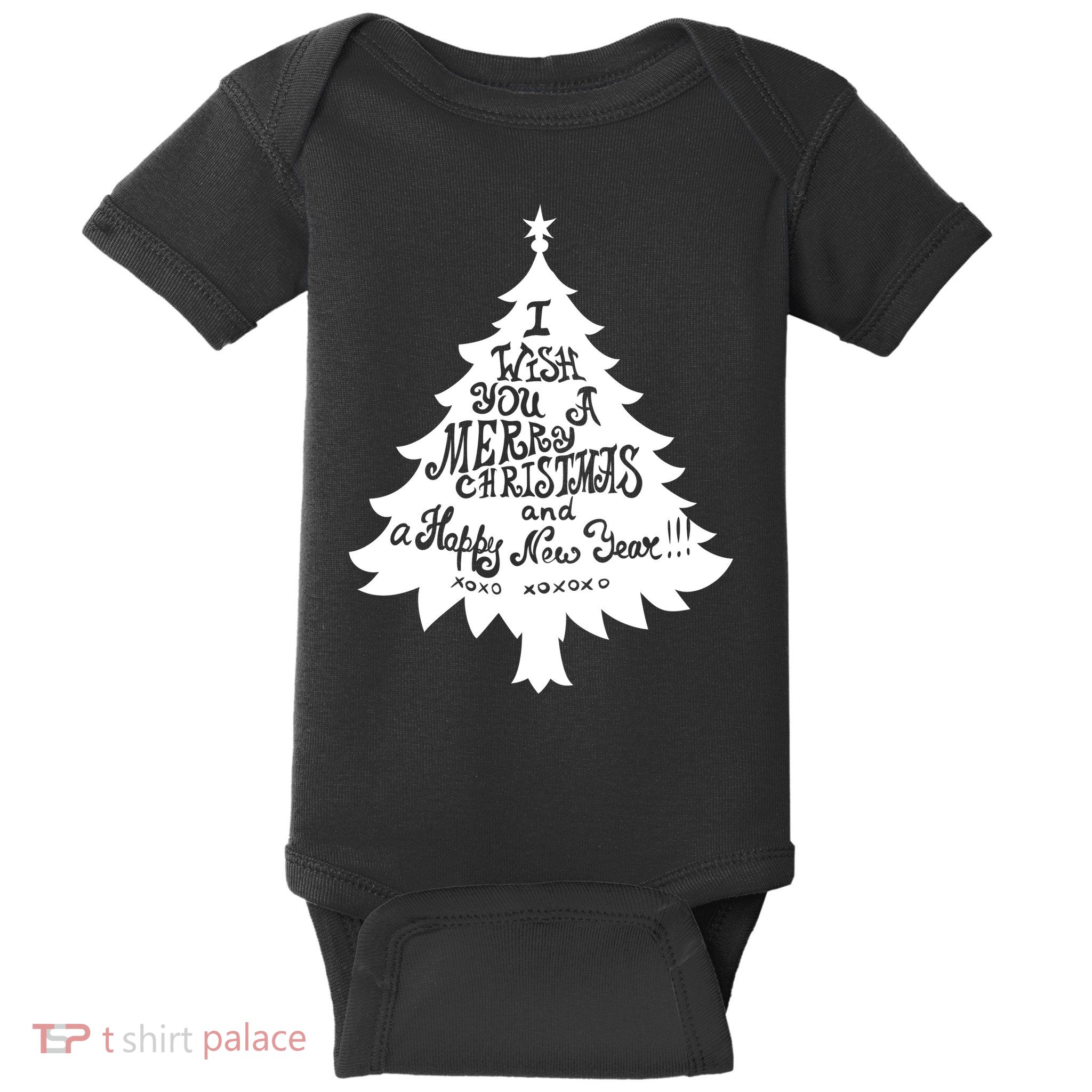 I Wish You A Merry Christmas And A Happy New Year Baby Bodysuit