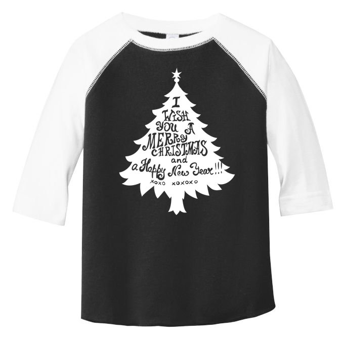 I Wish You A Merry Christmas And A Happy New Year Toddler Fine Jersey T-Shirt