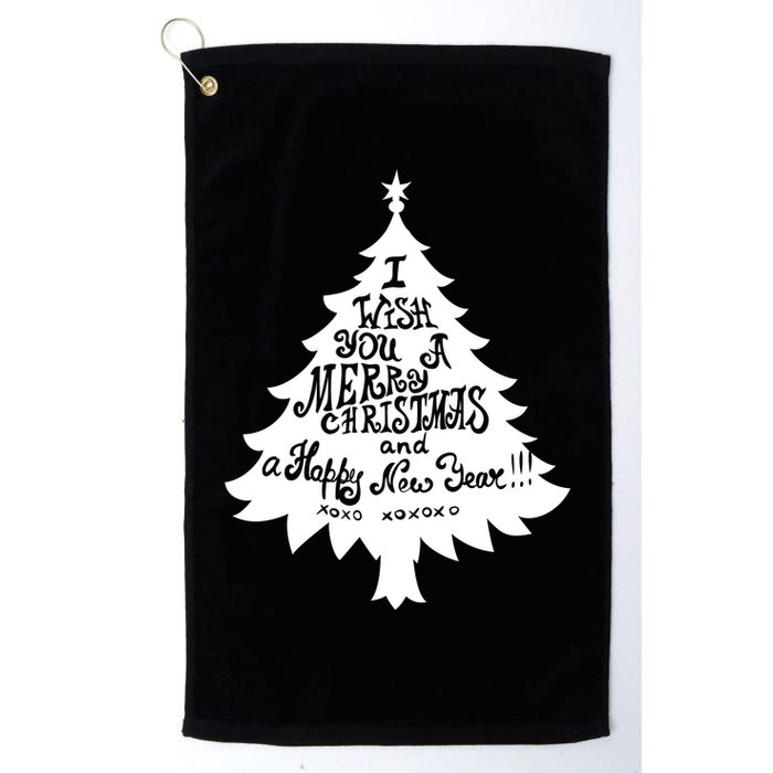 I Wish You A Merry Christmas And A Happy New Year Golf Towel