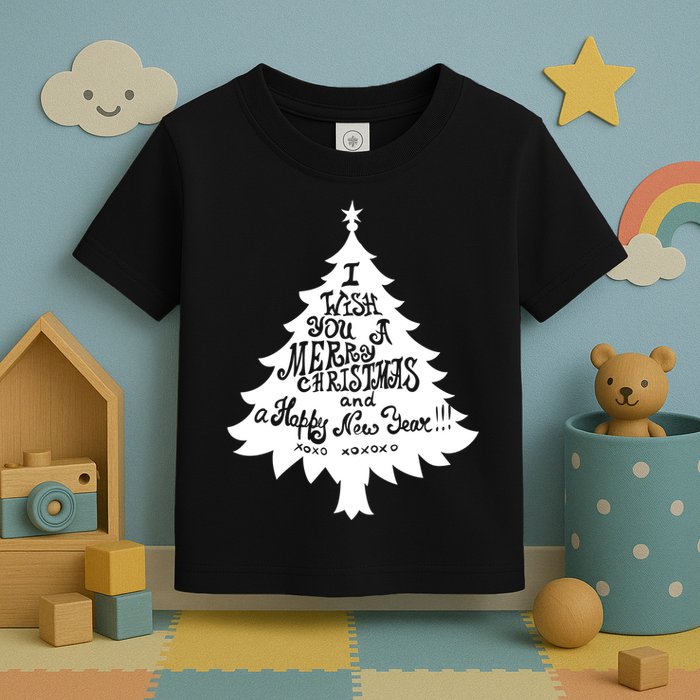 I Wish You A Merry Christmas And A Happy New Year Toddler T-Shirt