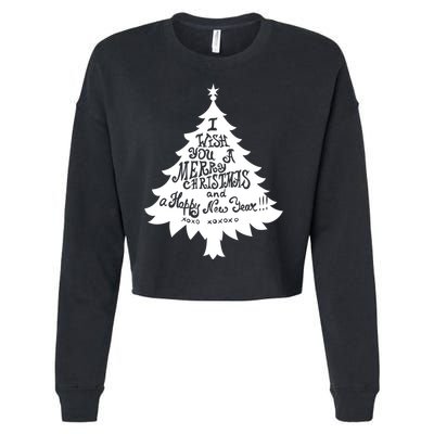 I Wish You A Merry Christmas And A Happy New Year Cropped Pullover Crew