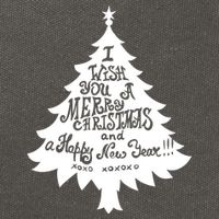 I Wish You A Merry Christmas And A Happy New Year Cotton Canvas Backpack
