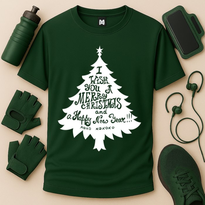 I Wish You A Merry Christmas And A Happy New Year Performance Shirt