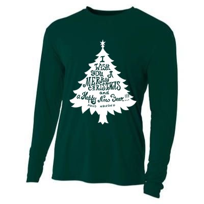 I Wish You A Merry Christmas And A Happy New Year Cooling Performance Long Sleeve Crew