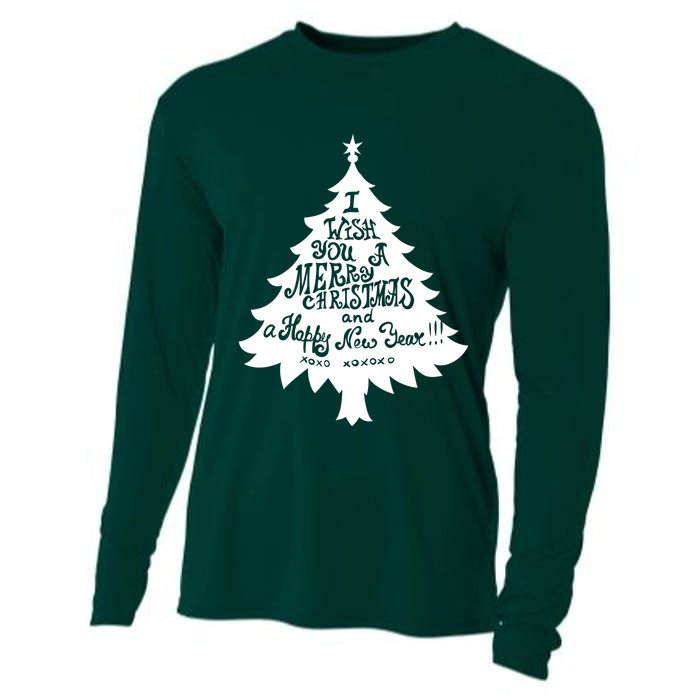 I Wish You A Merry Christmas And A Happy New Year Cooling Performance Long Sleeve Crew