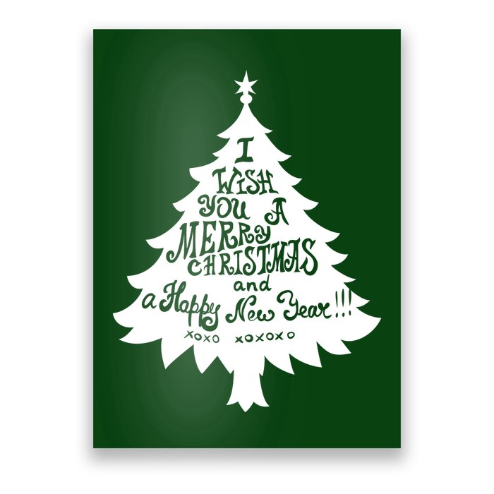 I Wish You A Merry Christmas And A Happy New Year Poster