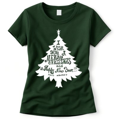 I Wish You A Merry Christmas And A Happy New Year Womens T-Shirt
