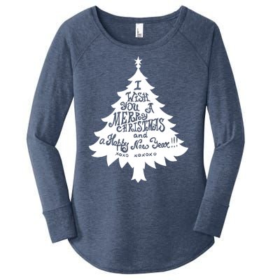 I Wish You A Merry Christmas And A Happy New Year Women's Perfect Tri Tunic Long Sleeve Shirt