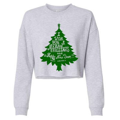 I Wish You A Merry Christmas And A Happy New Year Cropped Pullover Crew