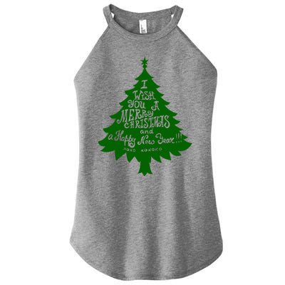 I Wish You A Merry Christmas And A Happy New Year Women's Perfect Tri Rocker Tank