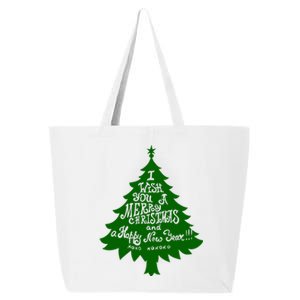 I Wish You A Merry Christmas And A Happy New Year 25L Jumbo Tote