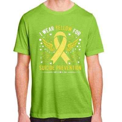 I Wear Yellow For Suicide Prevention Awareness Adult ChromaSoft Performance T-Shirt