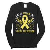 I Wear Yellow For Suicide Prevention Awareness Long Sleeve Shirt