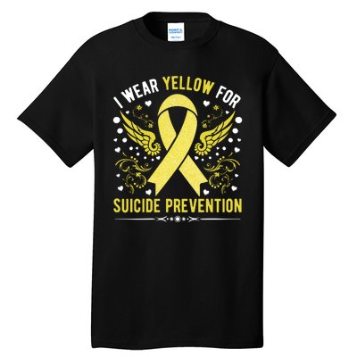 I Wear Yellow For Suicide Prevention Awareness Tall T-Shirt