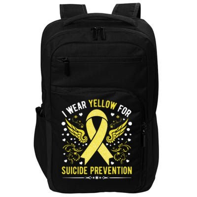 I Wear Yellow For Suicide Prevention Awareness Impact Tech Backpack