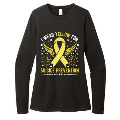 I Wear Yellow For Suicide Prevention Awareness Womens CVC Long Sleeve Shirt