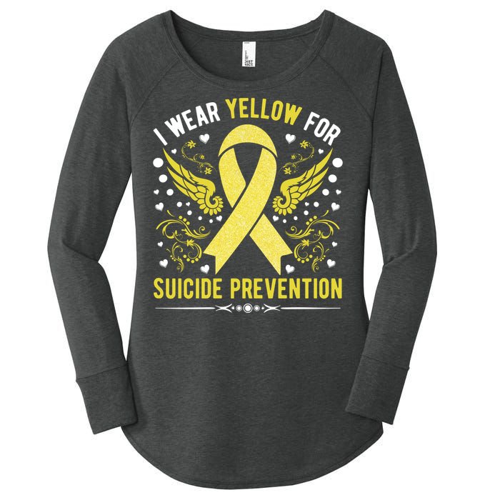 I Wear Yellow For Suicide Prevention Awareness Women's Perfect Tri Tunic Long Sleeve Shirt