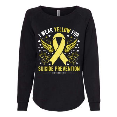 I Wear Yellow For Suicide Prevention Awareness Womens California Wash Sweatshirt