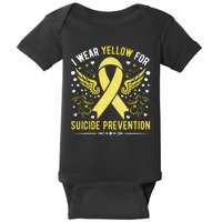 I Wear Yellow For Suicide Prevention Awareness Baby Bodysuit