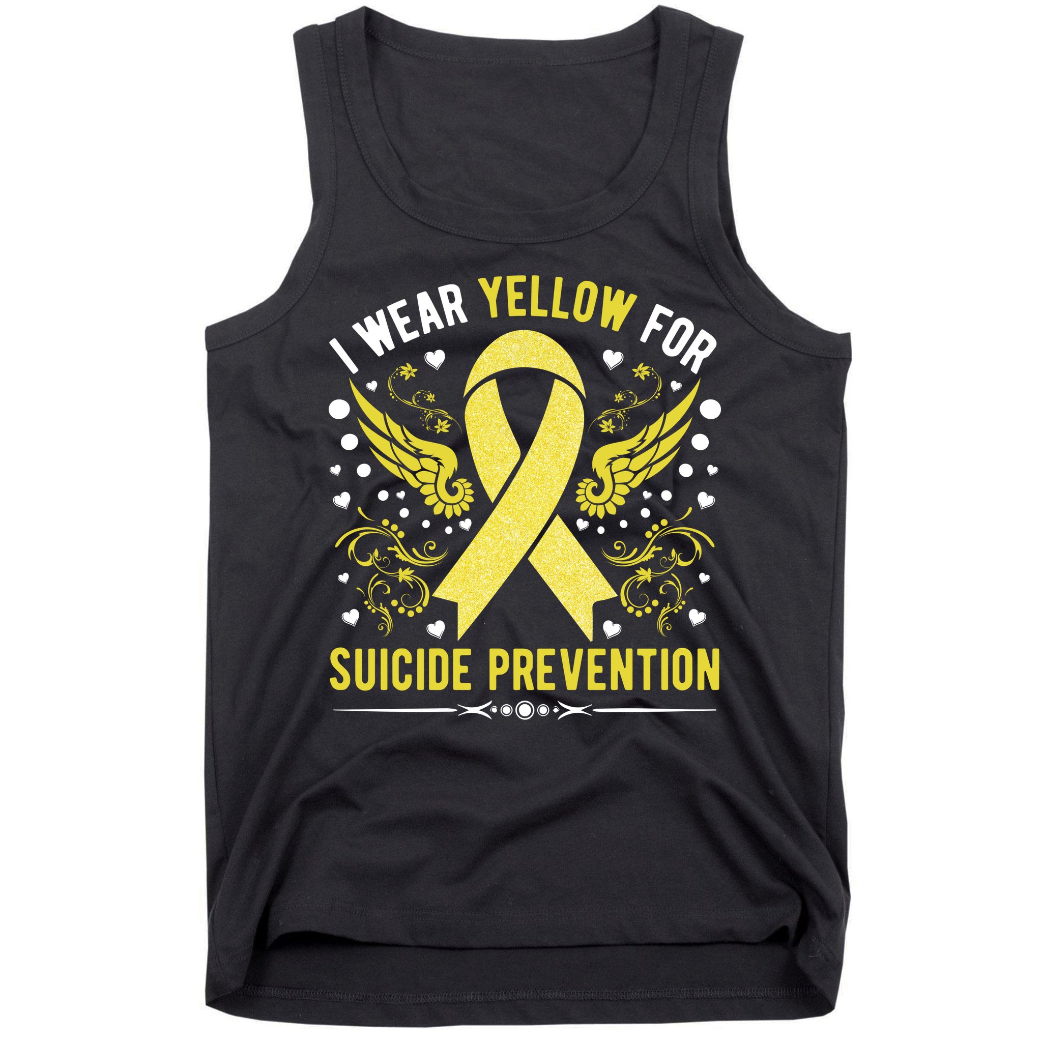 I Wear Yellow For Suicide Prevention Awareness Tank Top