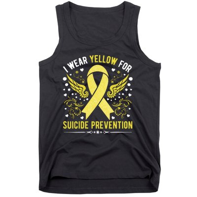 I Wear Yellow For Suicide Prevention Awareness Tank Top