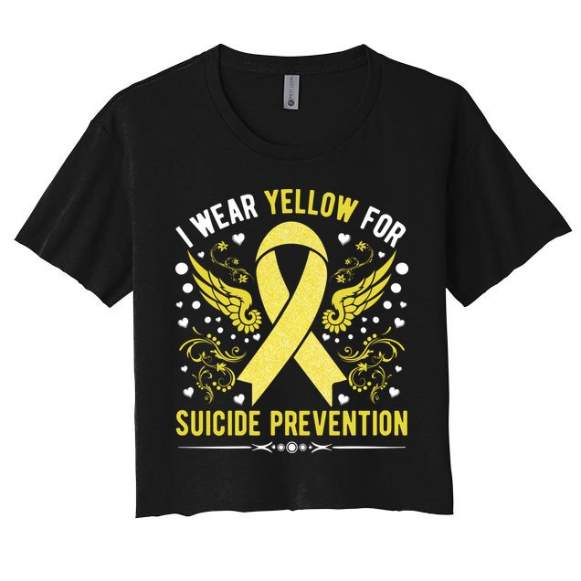 I Wear Yellow For Suicide Prevention Awareness Crop Top