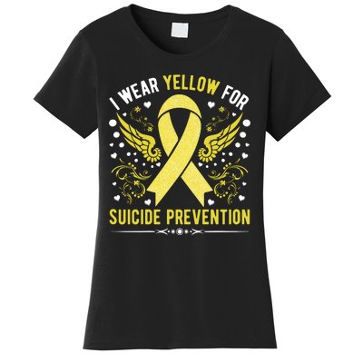 I Wear Yellow For Suicide Prevention Awareness Women's T-Shirt