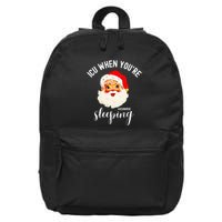 ICU When You're Sleeping Funny ICU Nurse Christmas Santa 16 in Basic Backpack