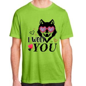 I Wolf You Cool Gift Happy Valentines Day Gift Adult ChromaSoft Performance T-Shirt