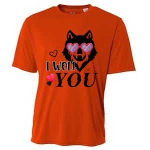 I Wolf You Cool Gift Happy Valentines Day Gift Cooling Performance Crew T-Shirt