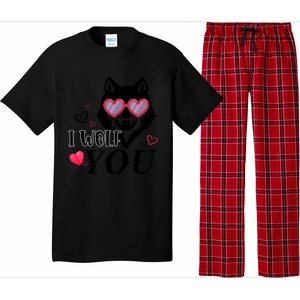 I Wolf You Cool Gift Happy Valentines Day Gift Pajama Set