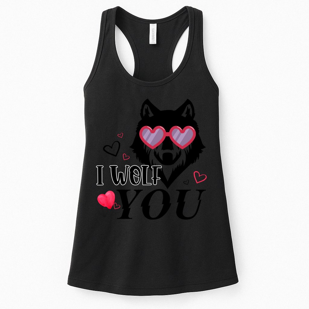 I Wolf You Cool Gift Happy Valentines Day Gift Womens Tank Top
