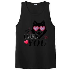 I Wolf You Cool Gift Happy Valentines Day Gift PosiCharge Competitor Tank