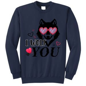 I Wolf You Cool Gift Happy Valentines Day Gift Sweatshirt