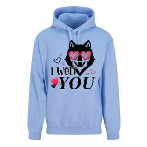 I Wolf You Cool Gift Happy Valentines Day Gift Unisex Surf Hoodie