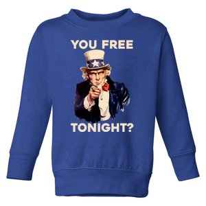 I Want You Are You Free Tonight Usa Fourth Of July American Gift Toddler Sweatshirt