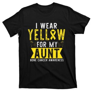 I Wear Yellow For My Aunt Bone Cancer Awareness T-Shirt