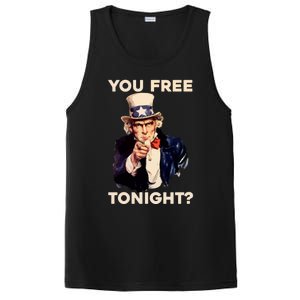 I Want You Are You Free Tonight Usa Fourth Of July American Gift PosiCharge Competitor Tank