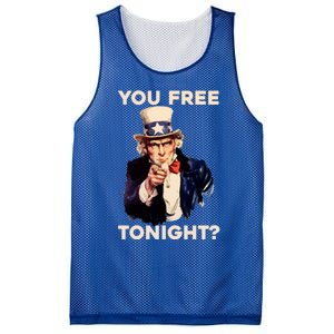 I Want You Are You Free Tonight Usa Fourth Of July American Gift Mesh Reversible Basketball Jersey Tank