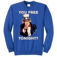 I Want You Are You Free Tonight Usa Fourth Of July American Gift Tall Sweatshirt