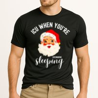 ICU When You're Sleeping Funny ICU Nurse Christmas Santa Cooling Performance Crew T-Shirt