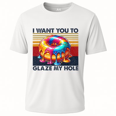 I Want You To Glaze My Hole Sarcastic Dirty Donut Performance Shirt