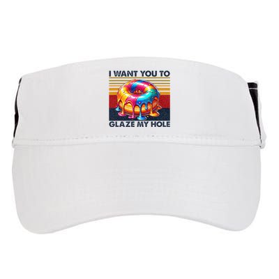 I Want You To Glaze My Hole Sarcastic Dirty Donut Adult Drive Performance Visor