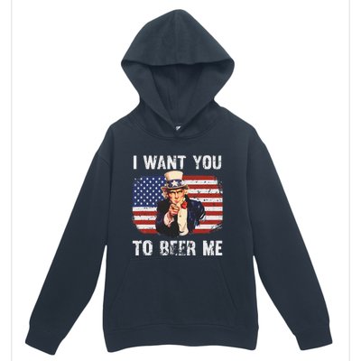 I Want You To Beer Me Funny Patriotic Usa Urban Pullover Hoodie