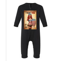 I Want You For US Army Female America Infant Fleece One Piece